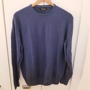 Zara | Blue 100% Wool Crew Neck Sweater Top